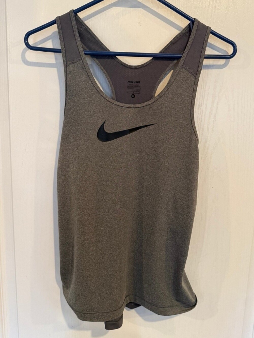 💜NeW💜 NIKE RACERBACK TANK TOP Semi-Fitted Heather Gray Medium M
